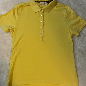Tory Burch Yellow Short Sleeve Polo Tee